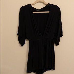 Top shop Deep v plunge black romper